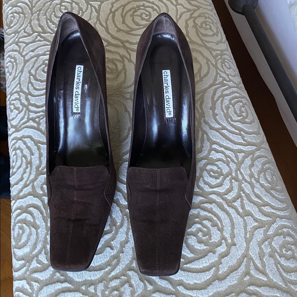 Charles David Brown Suede Pumps, Size 8B